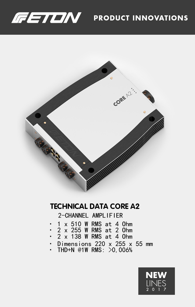 德国ETON 旗舰功放 CORE A2功放即将全球首发