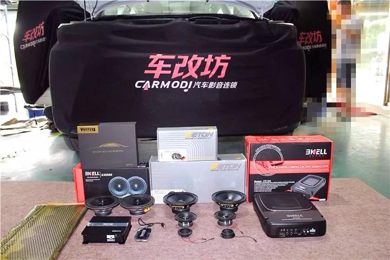 伊顿POW三分频撞见霸克同轴,真的很享受-车改坊武汉店为丰田汉兰达汽车音响升级