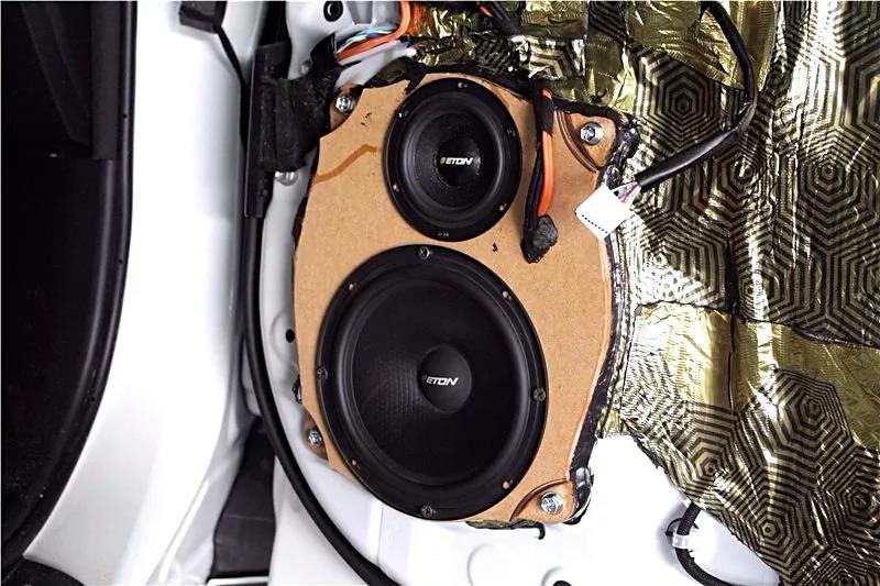 伊顿POW三分频撞见霸克同轴,真的很享受-车改坊武汉店为丰田汉兰达汽车音响升级