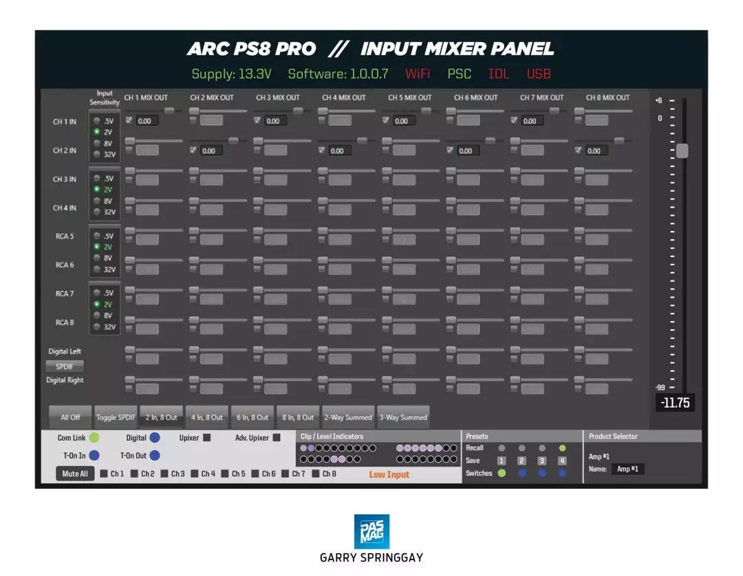 美国ARC AUDIO最新旗舰DSP-PS8 PRO测试报告