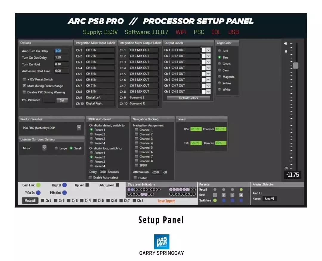 美国ARC AUDIO最新旗舰DSP-PS8 PRO测试报告