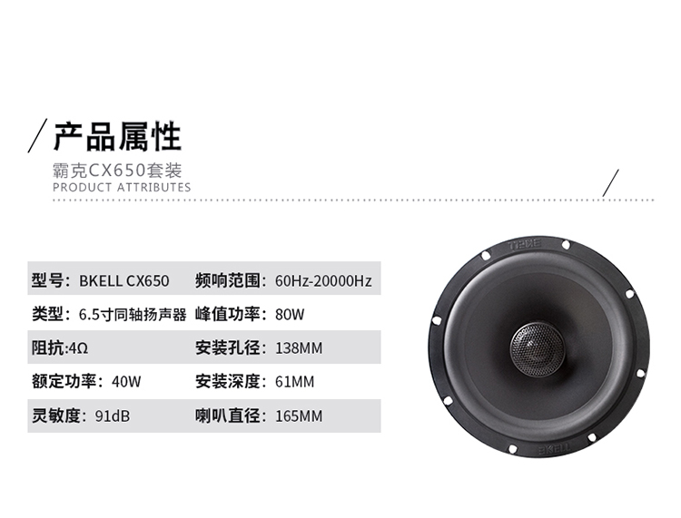 霸克CX650同轴喇叭
