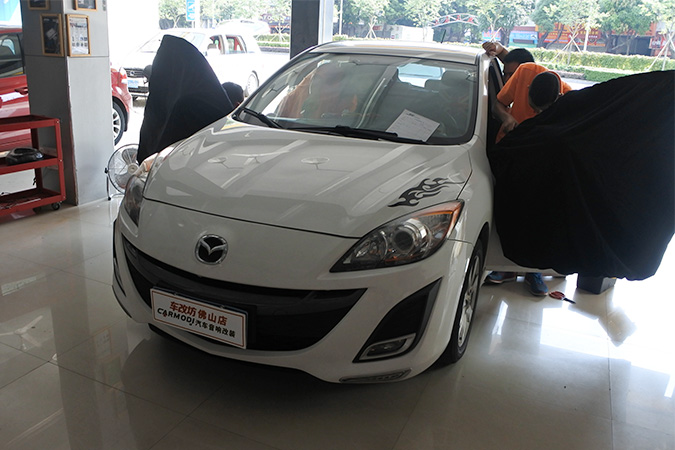 音质大大提升 车改坊汽车影音连锁马自达3改装意