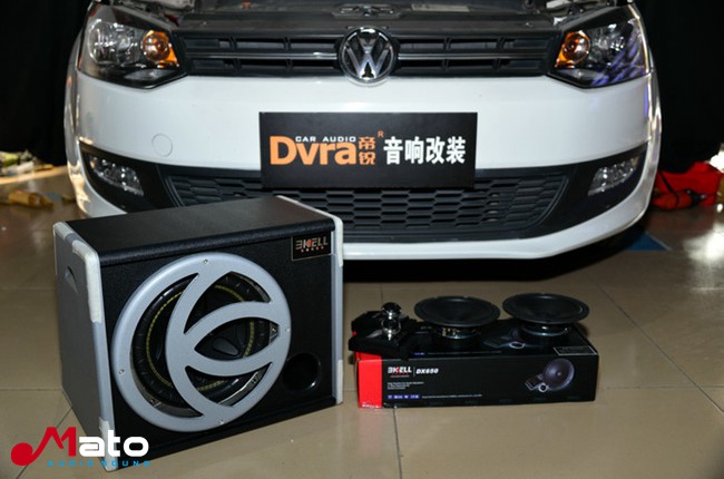 美式音韵 广州帝锐大众POLO改装美国霸克音响