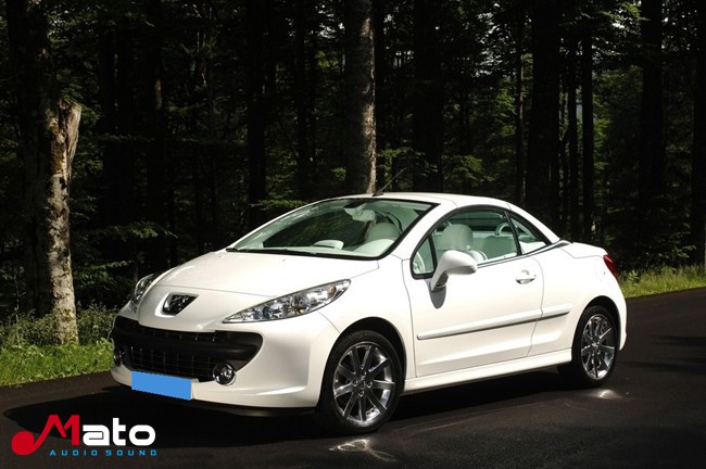 音乐无国界 台山车龙标致207CC改装德国ETON汽车音